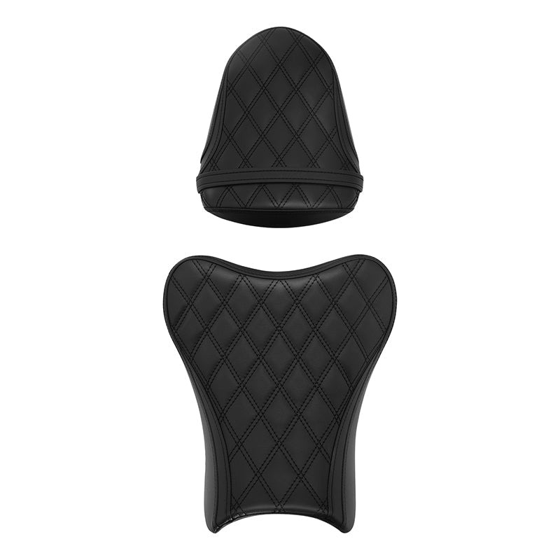 C.C. RIDER GSX-R1000 Front And Rear Seat Fit For SUZUKI GSXR1000 Black Lattice Stitch, 2007, 2008