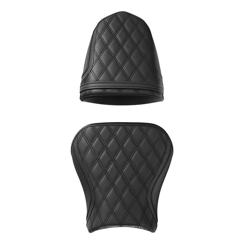 C.C. RIDER GSX-R600 GSX-R750 Front And Rear Seat Fit For SUZUKI GSXR600 GSXR750 Black Diamond Stitch, 2004-2005