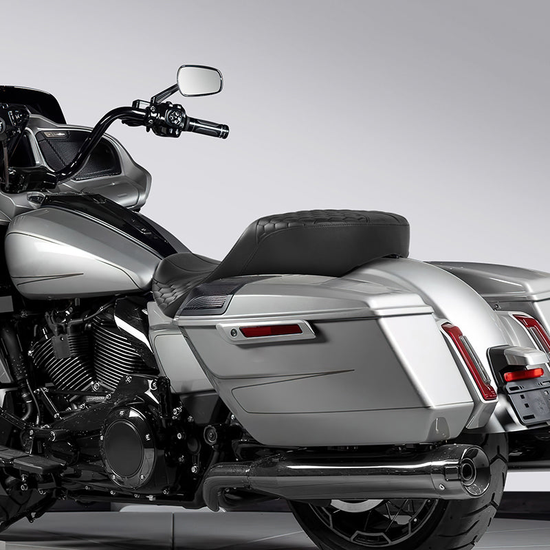 C.C. RIDER Touring Seat One Piece 2 Up Seat Driver Passenger Seat Honeycomb For Street Glide Road Glide, 2023-2025