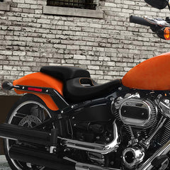 C.C.RIDER Softail Seat Two Piece 2 Up Seat Alcantara Leather For Harley Softail Breakout FXBR FXBRS, 2018-2023