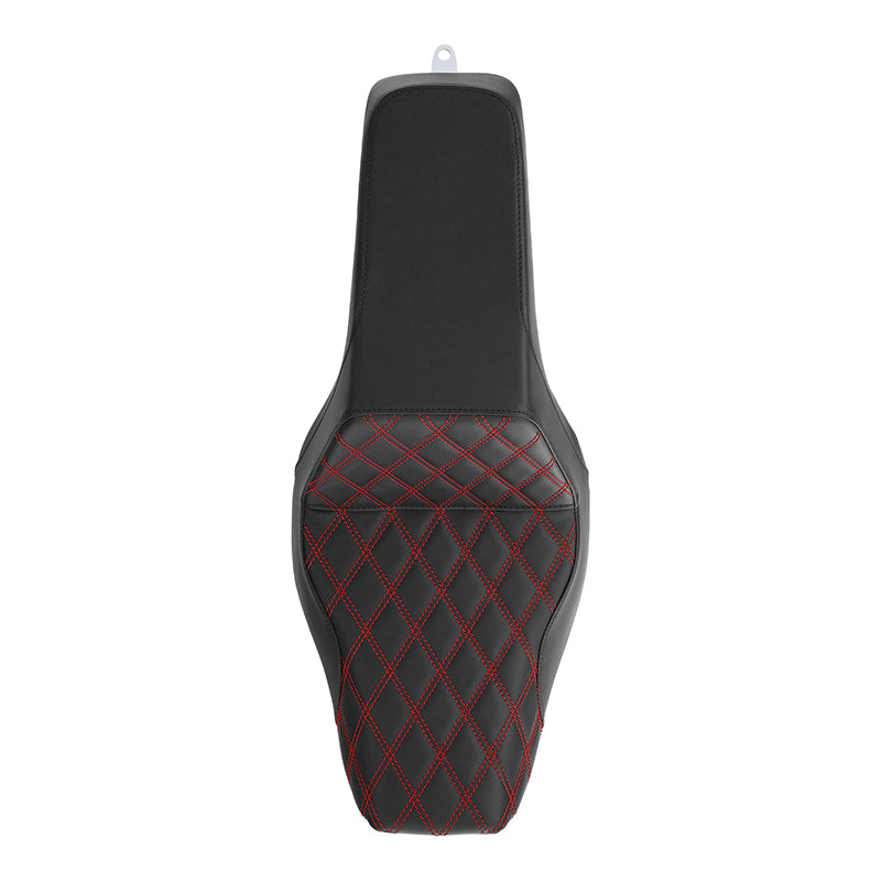 Gel Seat C.C. RIDER Softail Seat 2 up Seat Step Up Lattice Stitching For Softail Standard Street Bob FXBB Standard FXST, 2018-2025