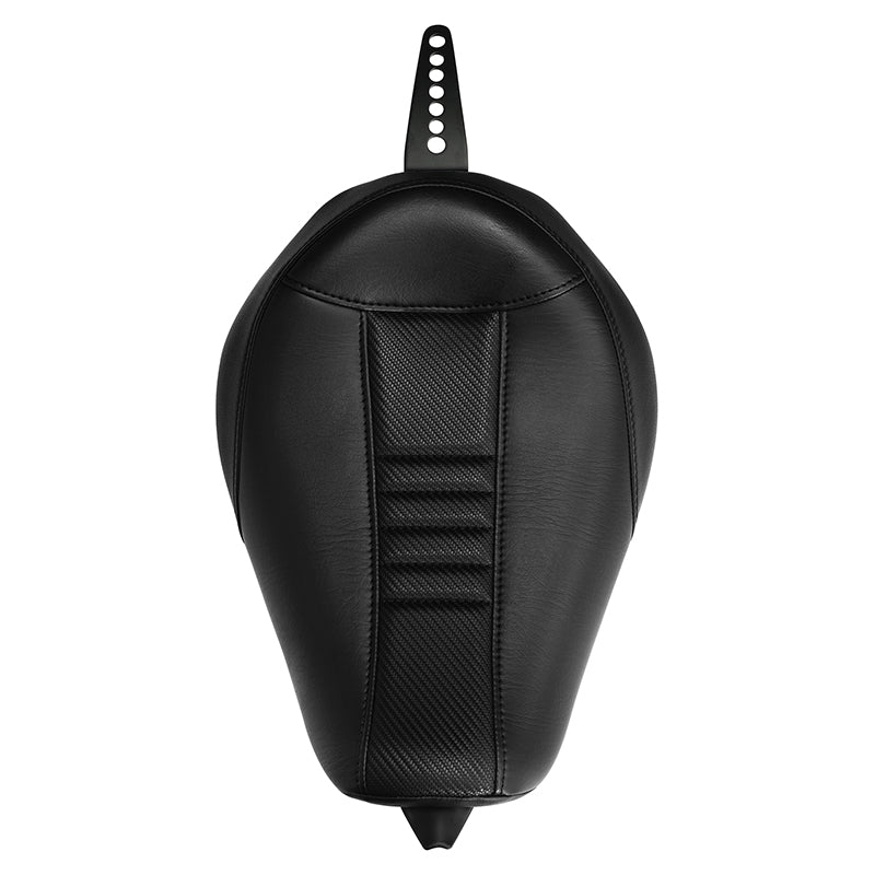 C.C.RIDER Sportster Seat Front Solo Seat Driver Rider Cushion Black Microfiber Leather, 2010-2023 XL models