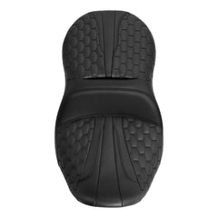 C.C. RIDER Touring Seat One Piece 2 Up Seat Driver Passenger Seat Honeycomb For Road Glide Street Glide, 2023-2024