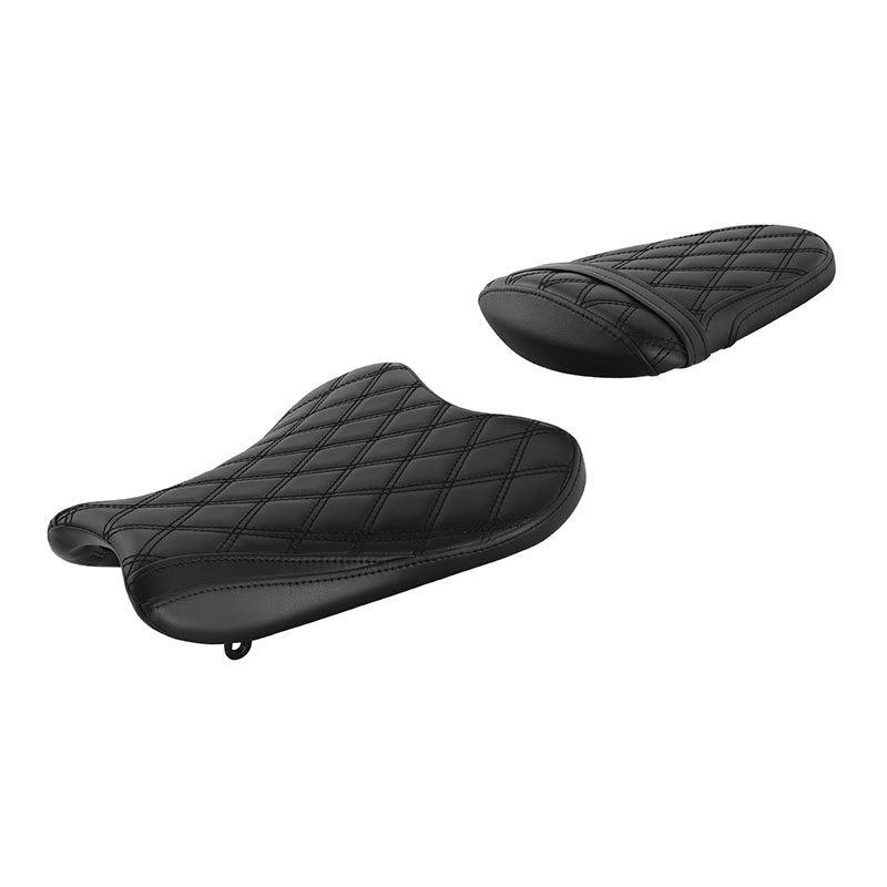 C.C. RIDER GSX-R1000 Front And Rear Seat Fit For SUZUKI GSXR1000 with Black Diamond Design, 2005, 2006