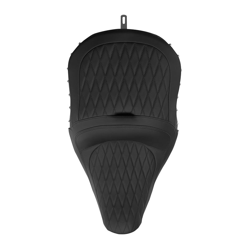 C.C.RIDER Indian Chieftain 2 Up Seat Stud Design Lattice Stitching Touring Motorcycle Seat, 2014-2025
