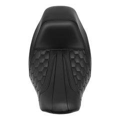 C.C. RIDER Softail Seat Low Rider Solo Driver Seat Black Honeycomb Standard Reach For FXLR FXLRS FXLRST, 2018-2025