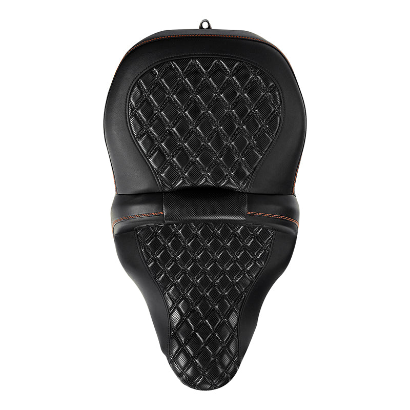 Gel Seat C.C. RIDER Touring Seat 2 Up Seat Driver Passenger Seat For Harley CVO Road King Road Glide Electra Glide Street Glide, 2009-2023
