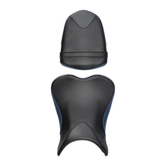 C.C. RIDER GSX-R750 GSX-R600 Front And Rear Seat Fit For SUZUKI GSXR750 GSXR600 Black Blue Carbon Fiber, 2006-2007