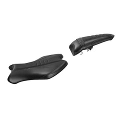 C.C. RIDER YZF R6 Front And Rear Seat Black Carbon Fiber Stitching For YAMAHA YZFR6 Black, 2017-2022