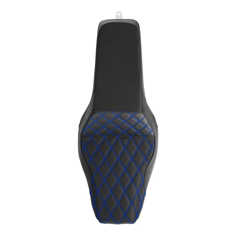 Gel Seat C.C. RIDER Softail Seat 2 up Seat Step Up Lattice Stitching For Softail Standard Street Bob FXBB Standard FXST, 2018-2025