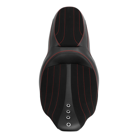 C.C. RIDER Touring Seat 2 up Seat Driver Passenger Seat Alcantara Leather For Harley Touring Road Glide Electra Glide Street Glide, 2008-2023