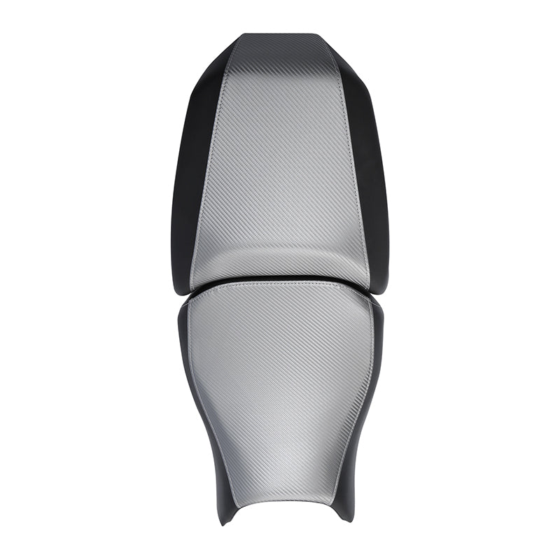 C.C. RIDER BMW R1200GS Seat Rider Passenger Seat Pillion Cushion With Sliver Carbon Fiber Fit For BMW R1200GS R1250GS Adventure, 2013-2024