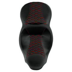 C.C. RIDER Touring Seat 2 Up Seat Driver Passenger Seat Homeycomb For Harley CVO Road Glide Electra Glide Street Glide Road King, 2009-2023