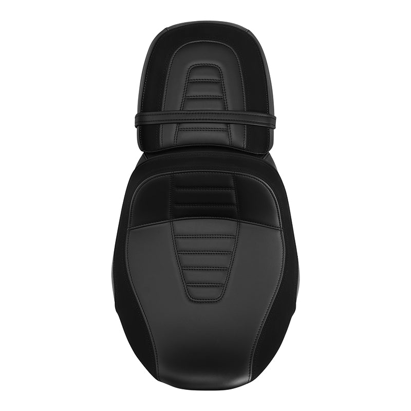 C.C. RIDER Touring Seat Two Piece 2 Up Seat Driver Solo Seat Passenger Seat Alcantara Leather For CVO Street Glide CVO Road Glide, 2023-2025