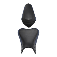 C.C. RIDER Ninja 400 Z400 Front And Rear Seat Fit For Kawasaki Ninja400 Black Blue Carbon Fiber, 2018-2024