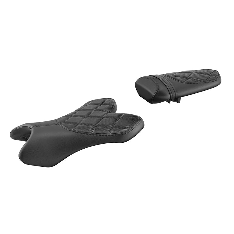 C.C. RIDER YZF R1 Front And Rear Seat For YAMAHA YZFR1 Black Diamond Stitching, 2004-2006