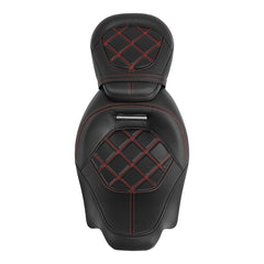 C.C. RIDER Touring Seat Two Piece 2 Up Seat Low Profile Driver Passenger Seat Octane For Road Glide Street Glide Road King, 2009-2023