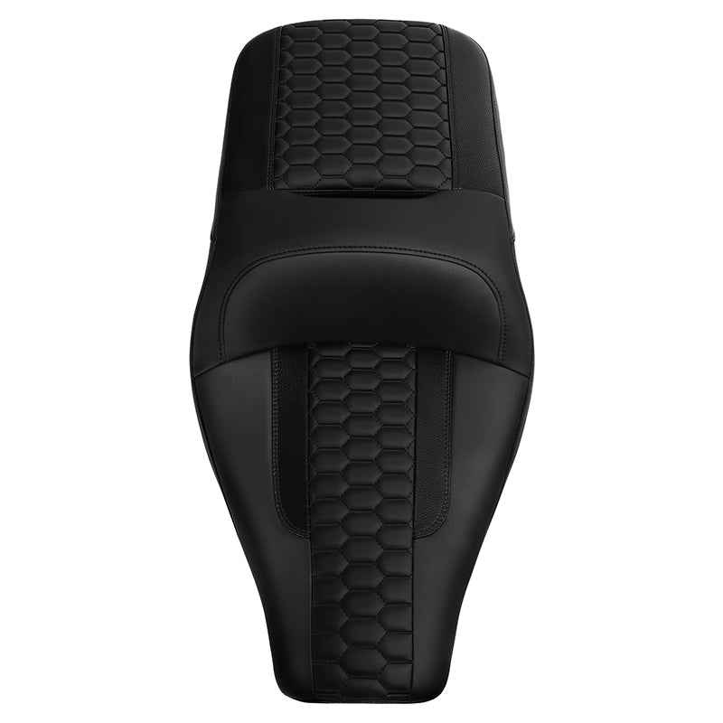 C.C. Rider BMW R18B R18 Transcontinental One Piece Seat Rider Passenger Seat Pillion Cushion Honeycomb Stitching, 2020-2024