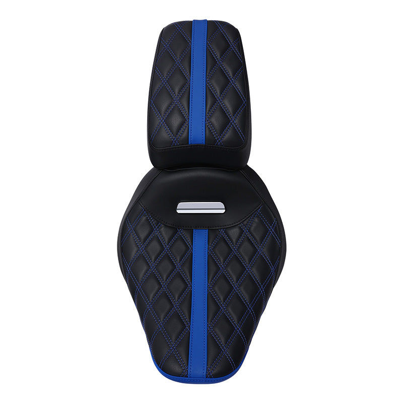C.C.RIDER Softail Seat Two Piece 2 Up Seat Lattice Stitching For Harley Softail Breakout FXBR FXBRS, 2018-2023