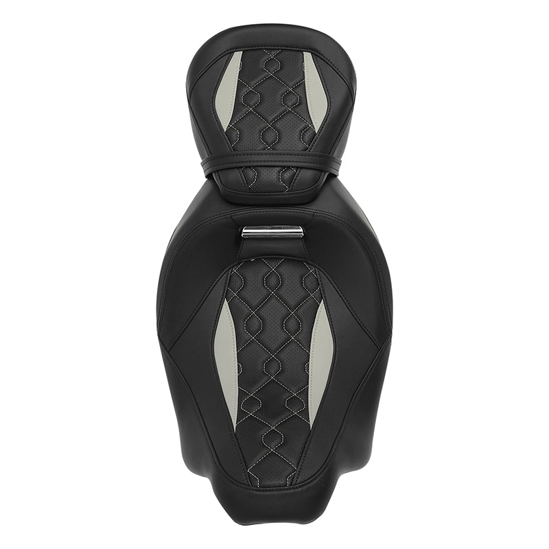 Gel Seat C.C. RIDER Touring Seat Low Profile Driver Passenger Seat For Road King Road Glide Street Glide, 2009-2023