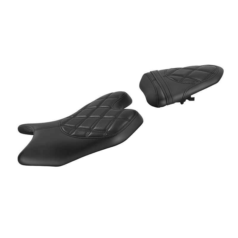 C.C. RIDER YZF R6 Front And Rear Seat For YAMAHA R6 YZFR6 Black Diamond Stitching, 2008-2016