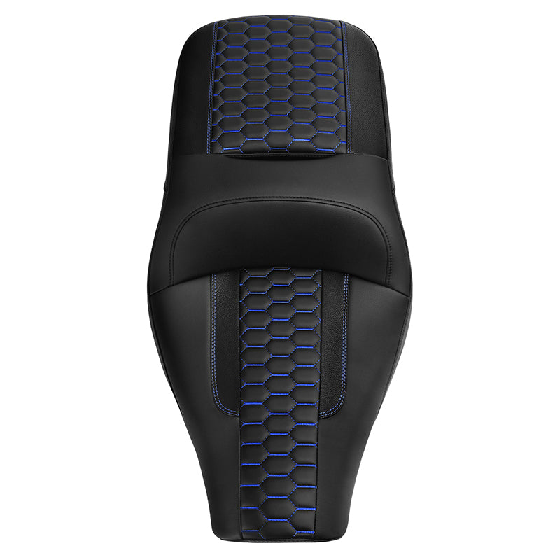 C.C. Rider BMW R18B R18 Transcontinental One Piece Seat Rider Passenger Seat Pillion Cushion Honeycomb Stitching, 2020-2024