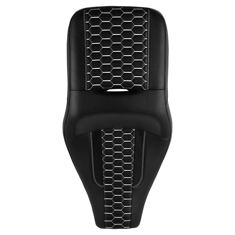 C.C. Rider BMW R18B R18 Transcontinental One Piece Seat Rider Passenger Seat Pillion Cushion Honeycomb Stitching, 2020-2024