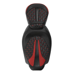 C.C. RIDER Touring Seat Two Piece 2 Up Seat Low Profile Driver Passenger Seat Custom For Road King Road Glide Street Glide, 2009-2023