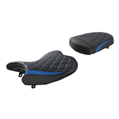 C.C. RIDER GSX-R750 GSX-R600 Front And Rear Seat Fit For SUZUKI GSXR750 GSXR600 Black Red Blue Lattice Stitch , 2006-2007