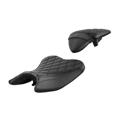 C.C. RIDER Ninja 400 Z400 Front And Rear Seat Fit For Kawasaki Ninja400 Black Diamond Stitching, 2018-2024