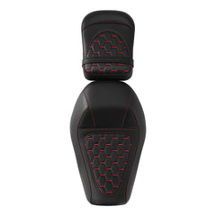 C.C. RIDER Sportster Seat 2 Piece Reach Seat Driver And Passegner Seat Red Hneycomb Fit For Harley Nightster RH975 2022-Later