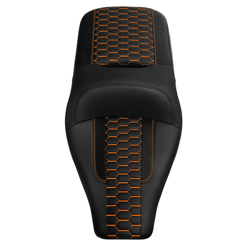 C.C. Rider BMW R18B R18 Transcontinental One Piece Seat Rider Passenger Seat Pillion Cushion Honeycomb Stitching, 2020-2024