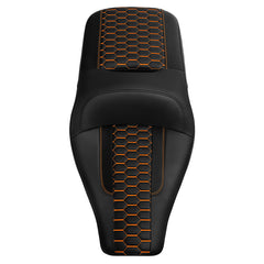 C.C. Rider BMW R18B R18 Transcontinental One Piece Seat Rider Passenger Seat Pillion Cushion Honeycomb Stitching, 2020-2024