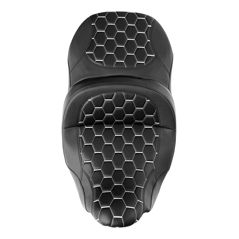 Gel Seat C.C. RIDER Touring Seat 2 Up Seat Driver Passenger Seat For Harley CVO Road Glide Electra Glide Street Glide Road King, 2009-2023