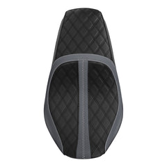 C.C. RIDER Touring Seat One Piece 2 Up Seat Driver Passenger Seat Black Carbon Fiber Stitching For Street Glide Road Glide, 2023-2025