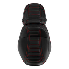 C.C. RIDER Touring Seat Two Piece 2 Up Seat Driver Solo Seat Passenger Seat Red Stitching For CVO Street Glide CVO Road Glide, 2023-2025