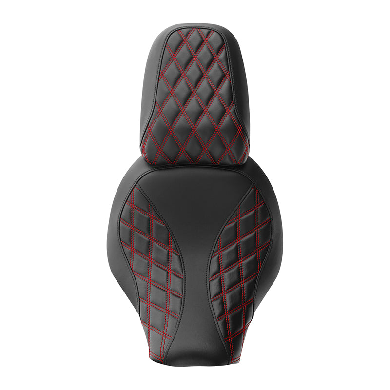 C.C.RIDER Softail Passenger And Driver Seat Lattice Stitching Two Piece Seat  For Harley Fatboy 114 FLFB FLFBS, 2018-2025