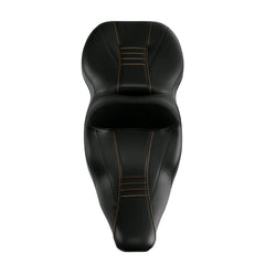 C.C. RIDER Touring Seat 2 Up Seat Driver Passenger Seat For Harley CVO Road King Black Orange Road Glide Electra Glide Street Glide, 1997-2007