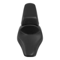 C.C. RIDER Softail Seat Two Piece 2 Up Seat Low Profile Driver Solo Seat Passenger Seat For Harley Fat Boy Cross Bones Softail, 2006-2017