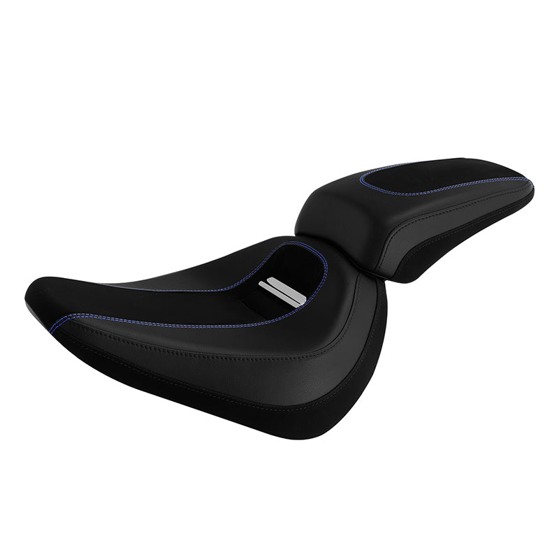 C.C.RIDER Softail Seat Two Piece 2 Up Seat Alcantara Leather For Harley Softail Breakout FXBR FXBRS, 2018-2023