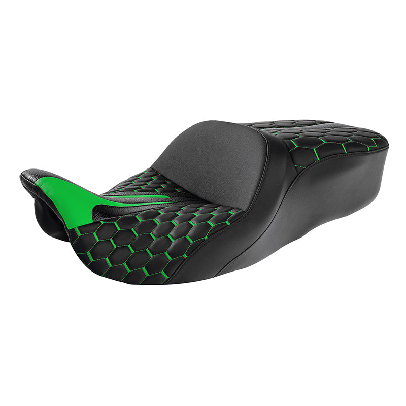 Gel Seat C.C. RIDER Touring Seat Driver Passenger Seat For Harley CVO Street Glide Road King Road Glide Electra Glide, 2009-2023