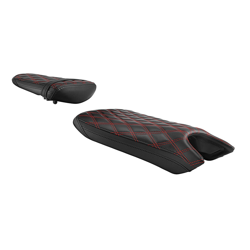 C.C. RIDER YZF R6 YZF R6S Front And Rear Seat Black Red Diamond For YAMAHA YZFR6 2003-2005 YZFR6S 2006-2009