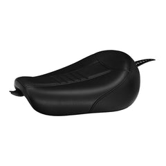 C.C.RIDER Sportster Seat Front Solo Seat Driver Rider Cushion Black Microfiber Leather, 2010-2023 XL models
