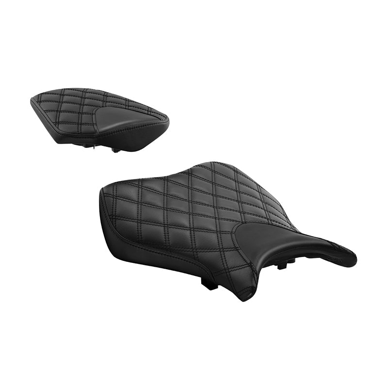 C.C. RIDER CBR1000RR Two Piece Seat Black Lattice Stitching For Honda CBR1000RR, 2008-2016