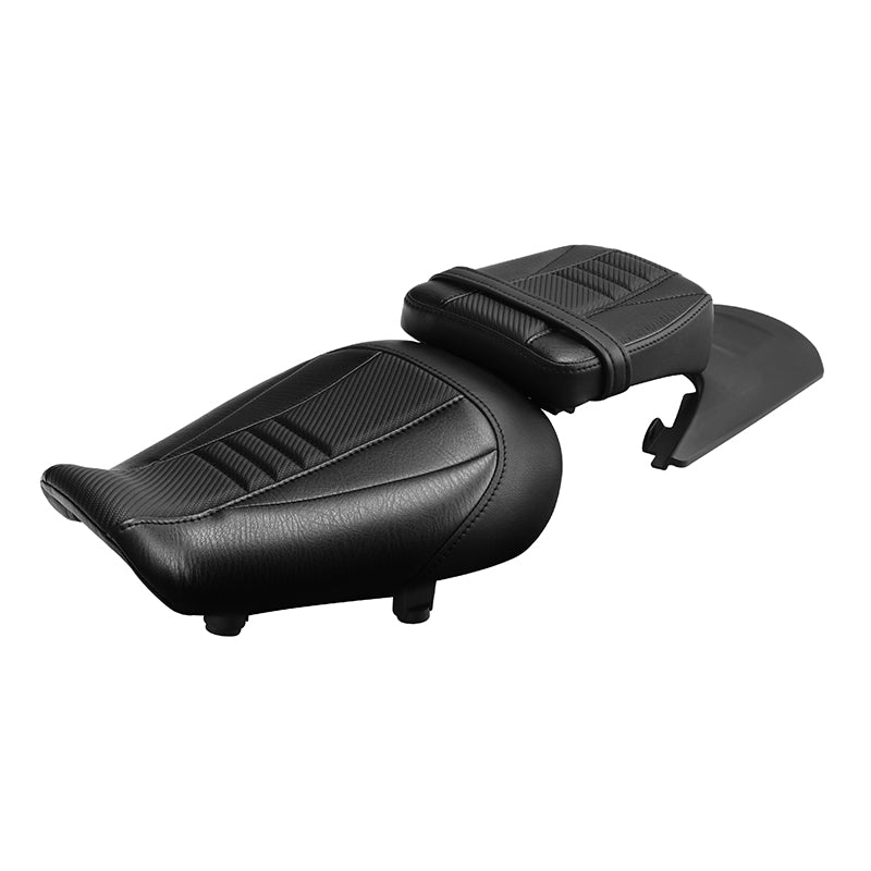 C.C. RIDER Sportster Seat 2 Piece Seat Driver And Passegner Seat Black Carbon Fiber Fit For Harley Sportster S RH1250S 2021-Later