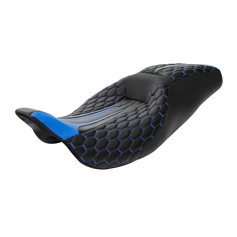 C.C. RIDER Touring Seat 2 up Seat Driver Passenger Seat For Harley Touring Road Glide Electra Glide Street Glide, 2008-2023