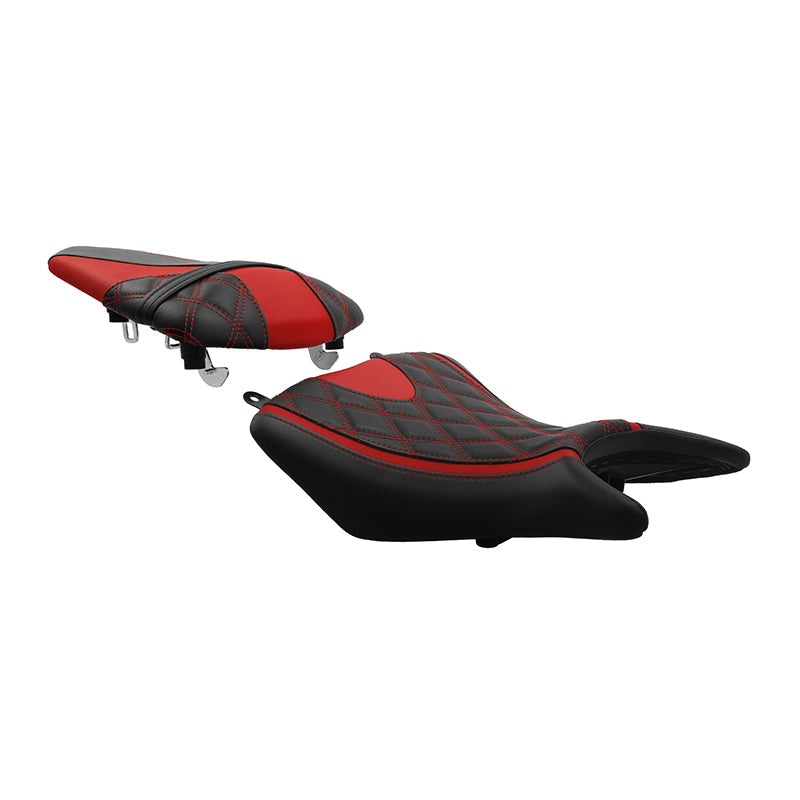 C.C. RIDER YZF R3 YZF R25 MT03 MT25 Front And Rear Seat For YAMAHA Lattice Sitiching Color Trimming, 2015-2023