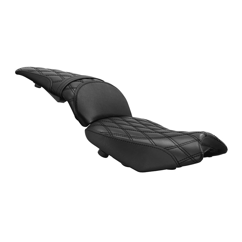C.C. RIDER Ninja650 EX650 Z650 Front And Rear Seat For Kawasaki Black Diamond Stitch, 2017-2019