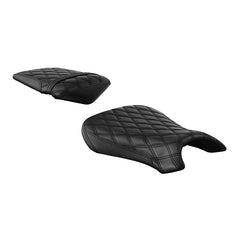 C.C. RIDER YZF R1 Front And Rear Seat For YAMAHA YZFR1 Black Lattice Stitching, 2002-2003