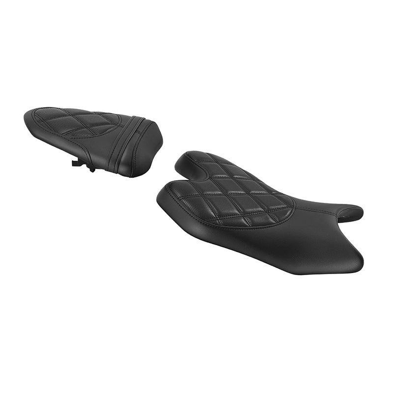 C.C. RIDER YZF R6 Front And Rear Seat For YAMAHA R6 YZFR6 Black Diamond Stitching, 2008-2016